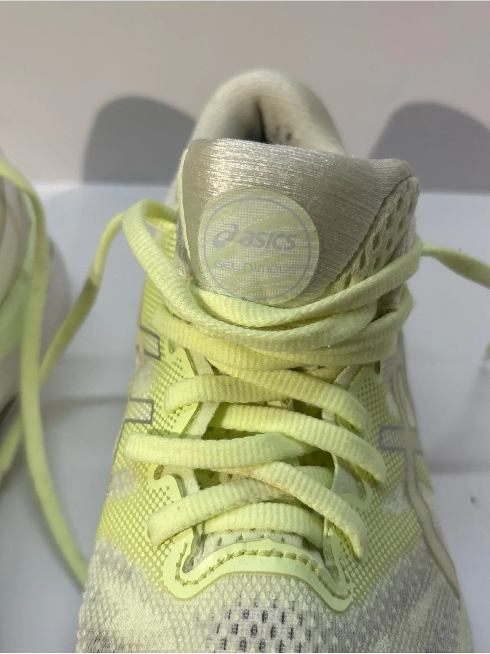 Asics Women's Running Shoe - Light Yellow and Cream size 7.5